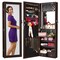 Best Choice Products Hanging Mirror Jewelry Armoire, Door or Wall Mounted Cabinet w/ LED Lights, Lock